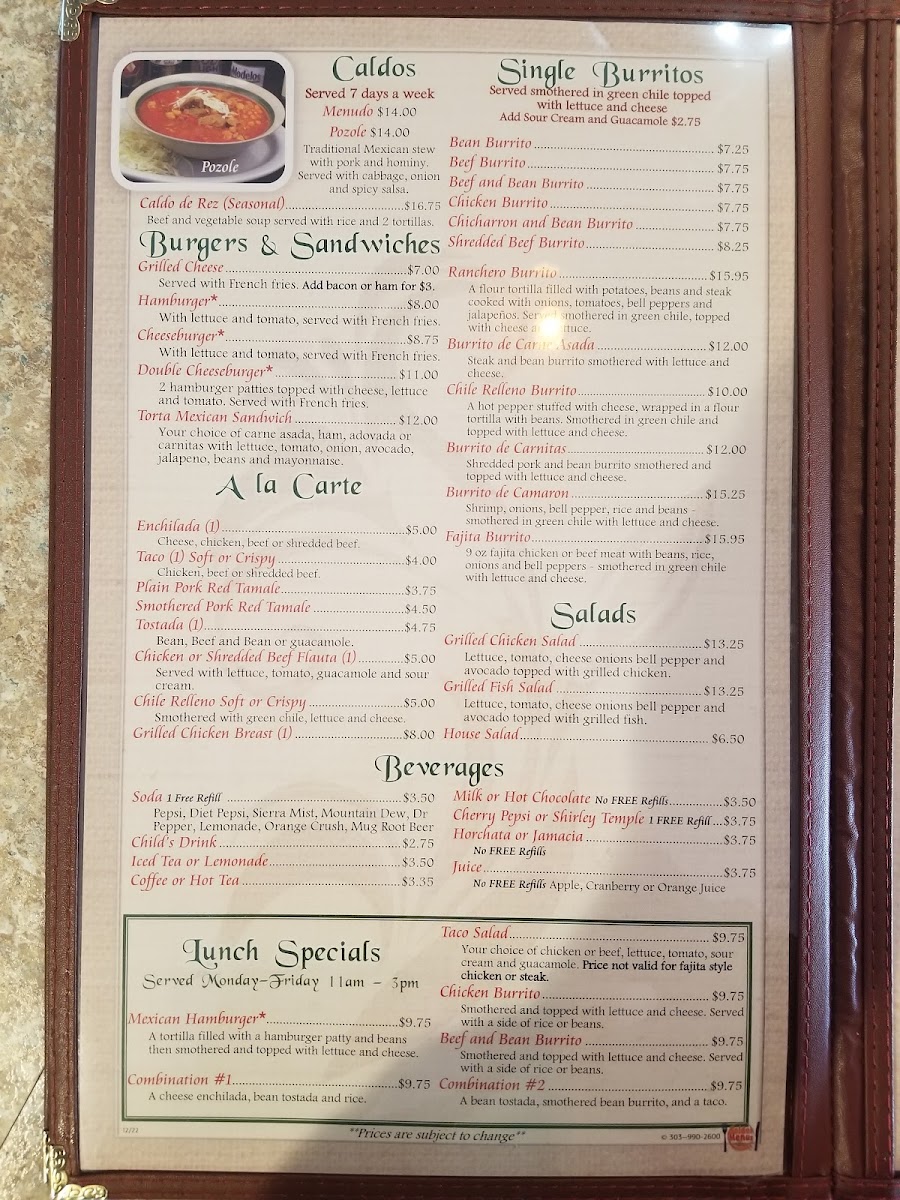 Menu Los Alcatraces Mexican Restaurant-2