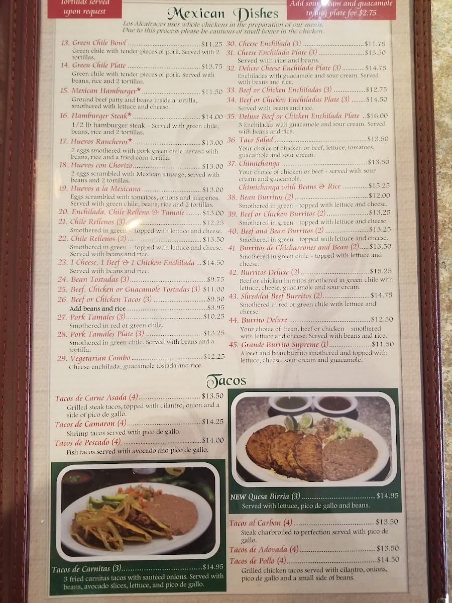 Menu Los Alcatraces Mexican Restaurant-3