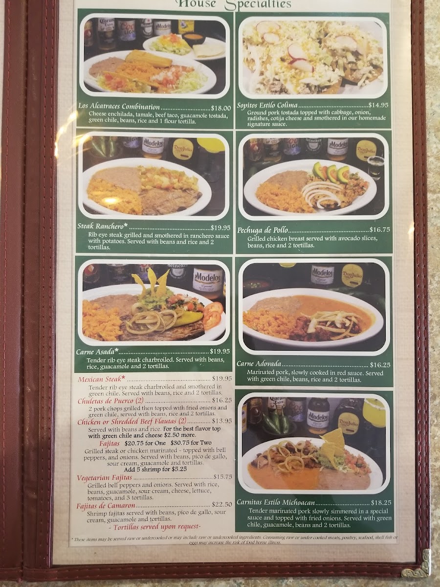 Menu Los Alcatraces Mexican Restaurant-5